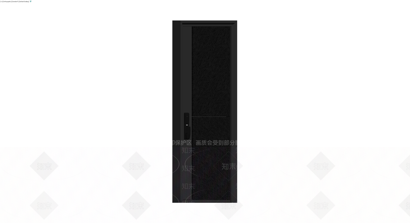 黑色纹理成品门体3D模型下载【ID:1230559395】