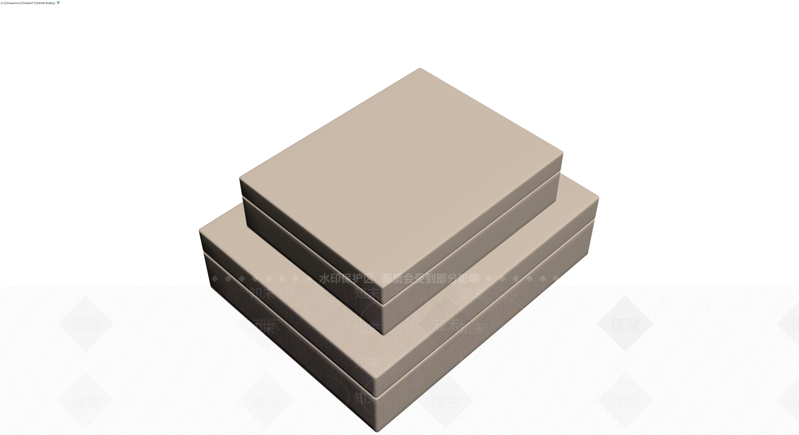 双抽屉收纳盒组合3D模型下载【ID:1230412975】