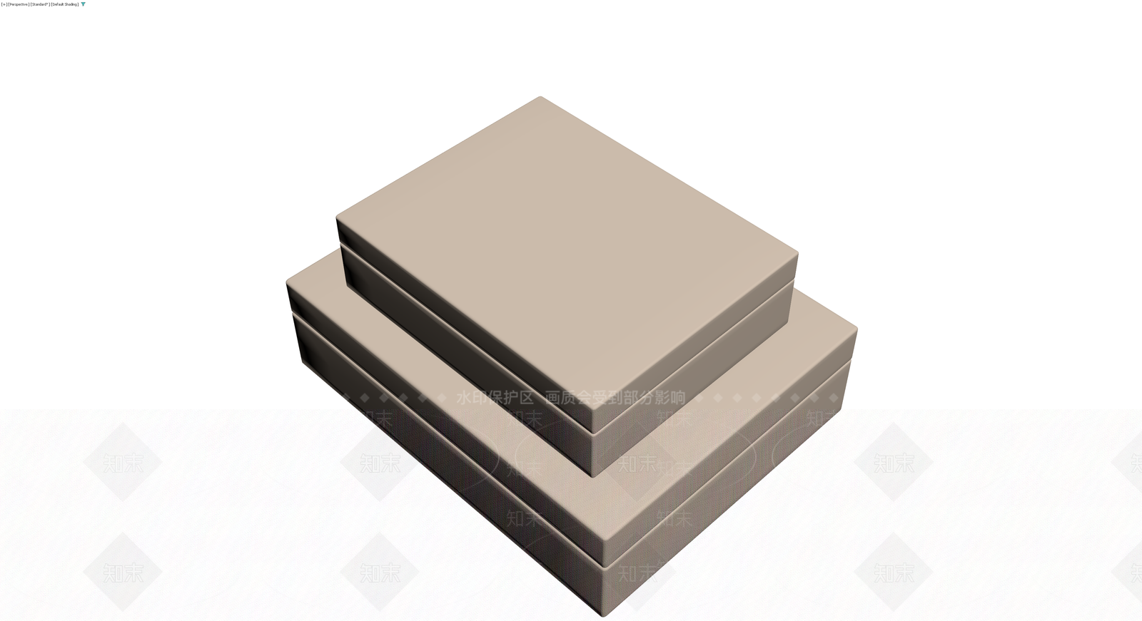 双抽屉收纳盒组合3D模型下载【ID:1230412975】