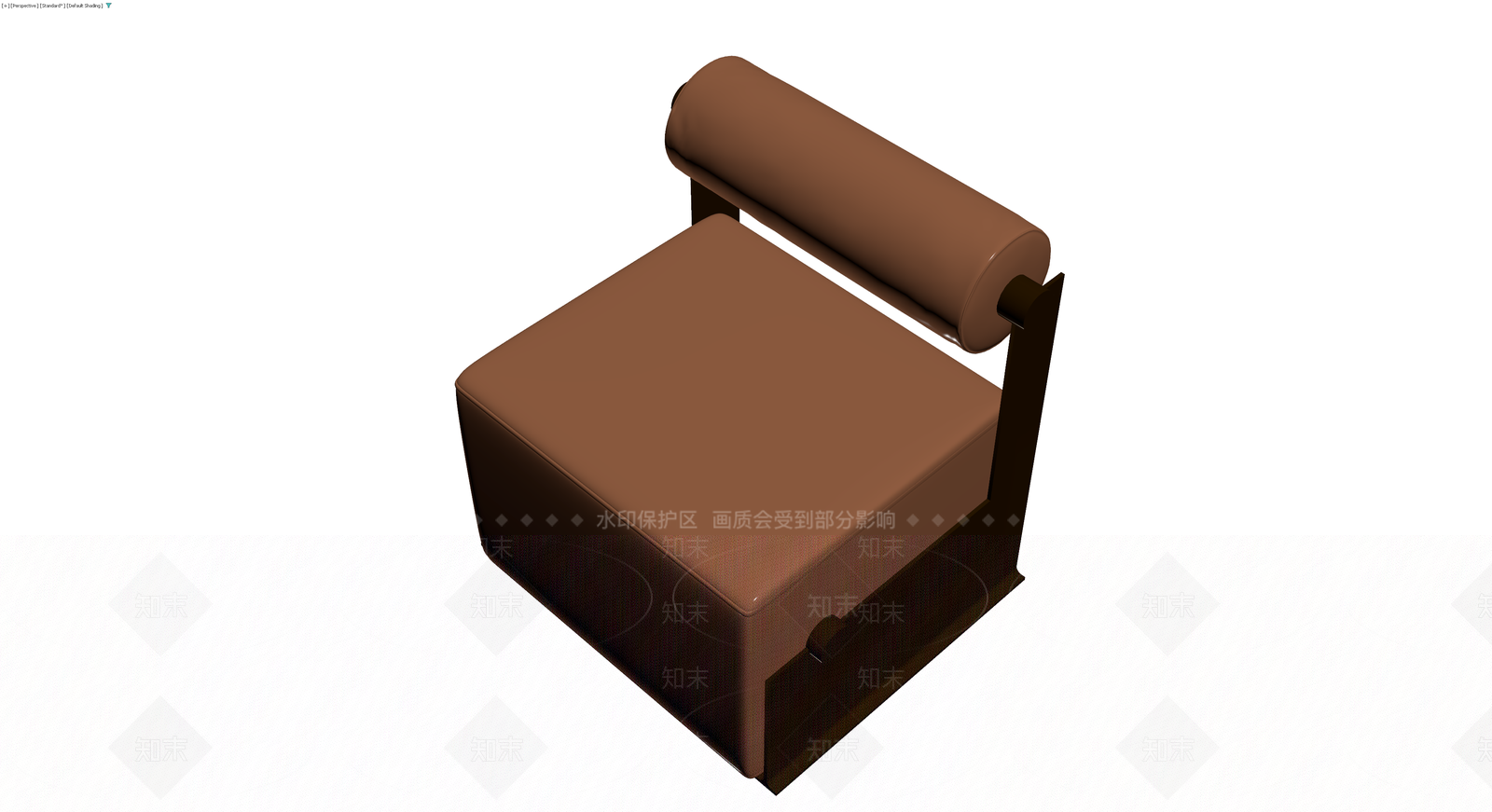 深褐色现代单人沙发3D模型下载【ID:1230723030】