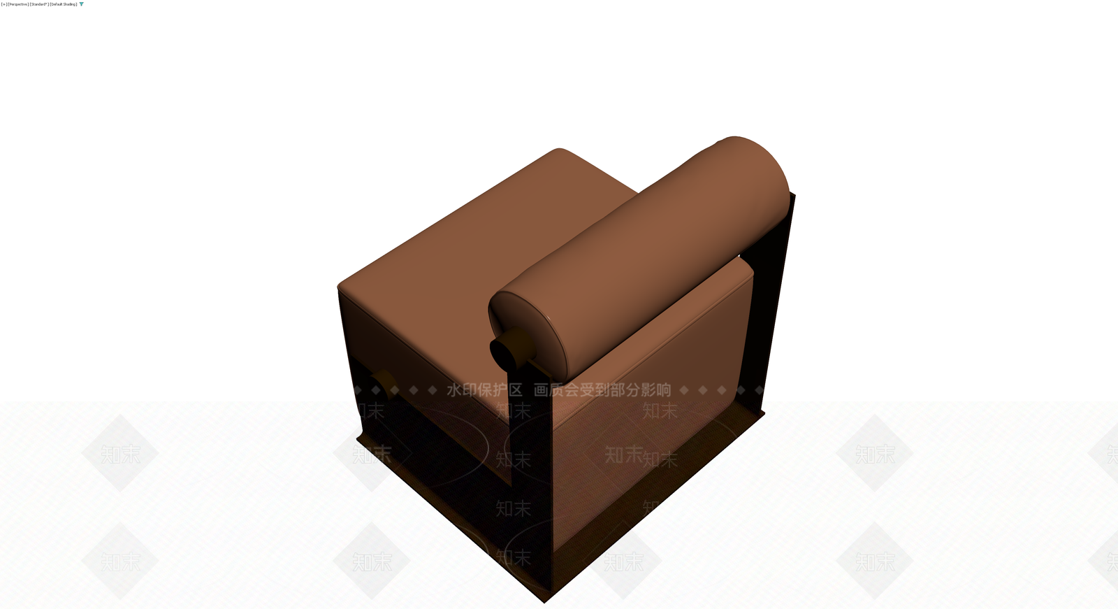 深褐色现代单人沙发3D模型下载【ID:1230723030】