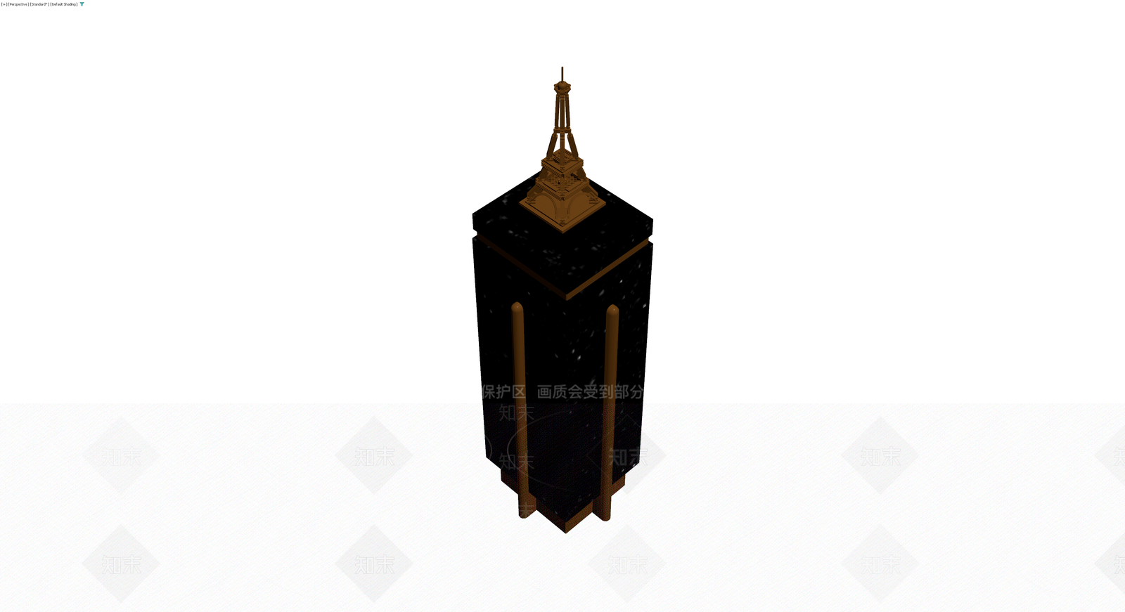 黑色底座埃菲尔铁塔模型3D模型下载【ID:1230014489】