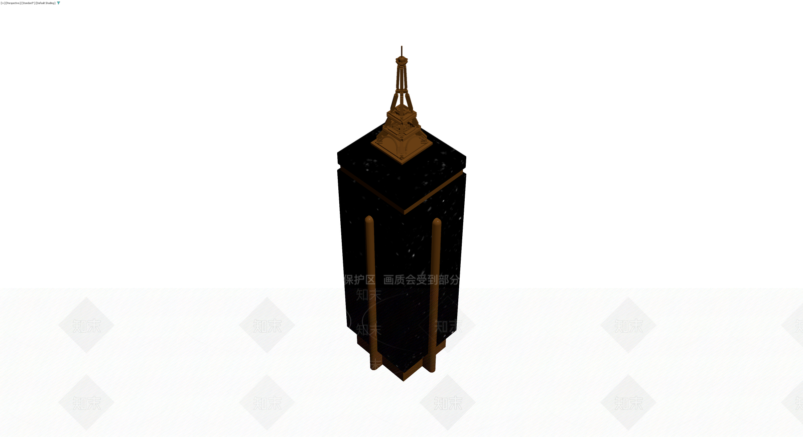 黑色底座埃菲尔铁塔模型3D模型下载【ID:1230014489】