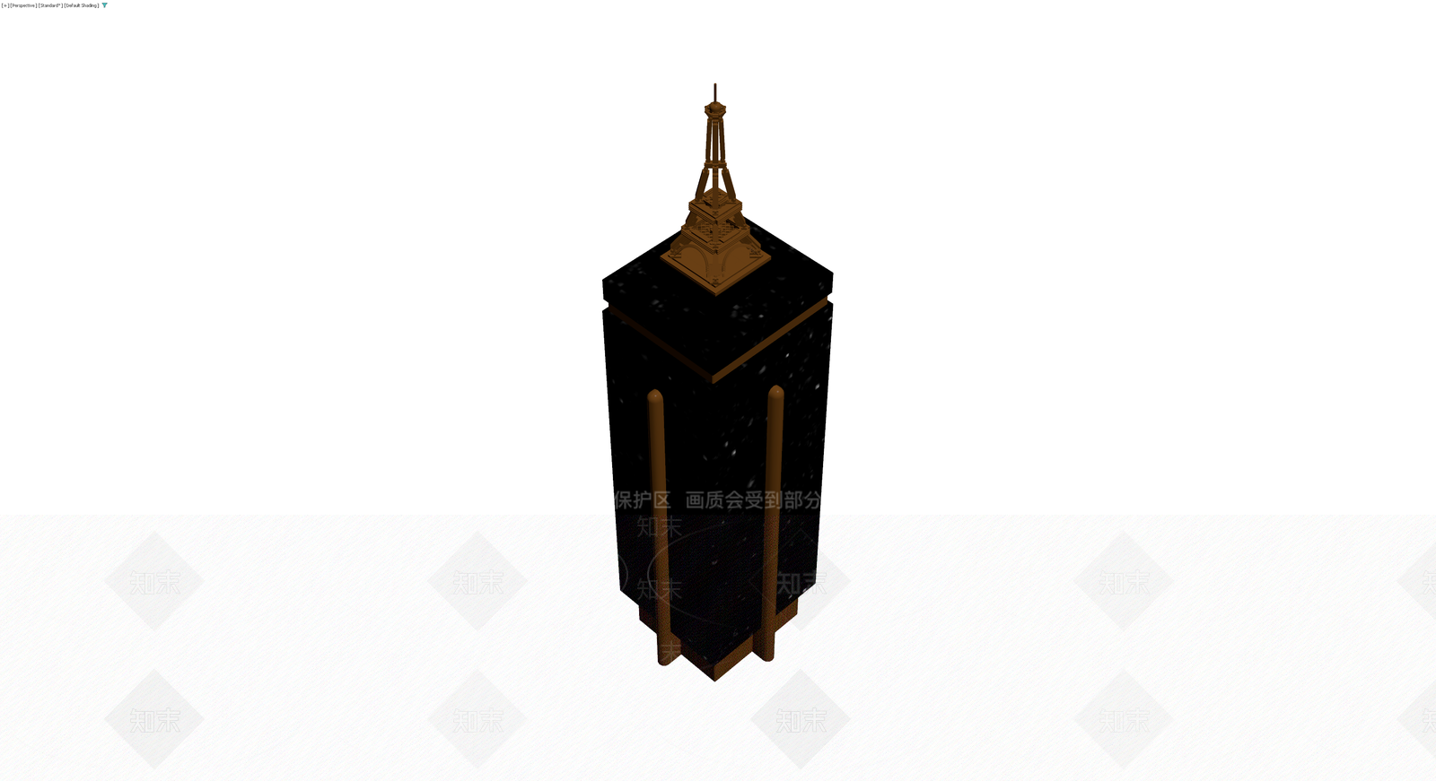 黑色底座埃菲尔铁塔模型3D模型下载【ID:1230014489】