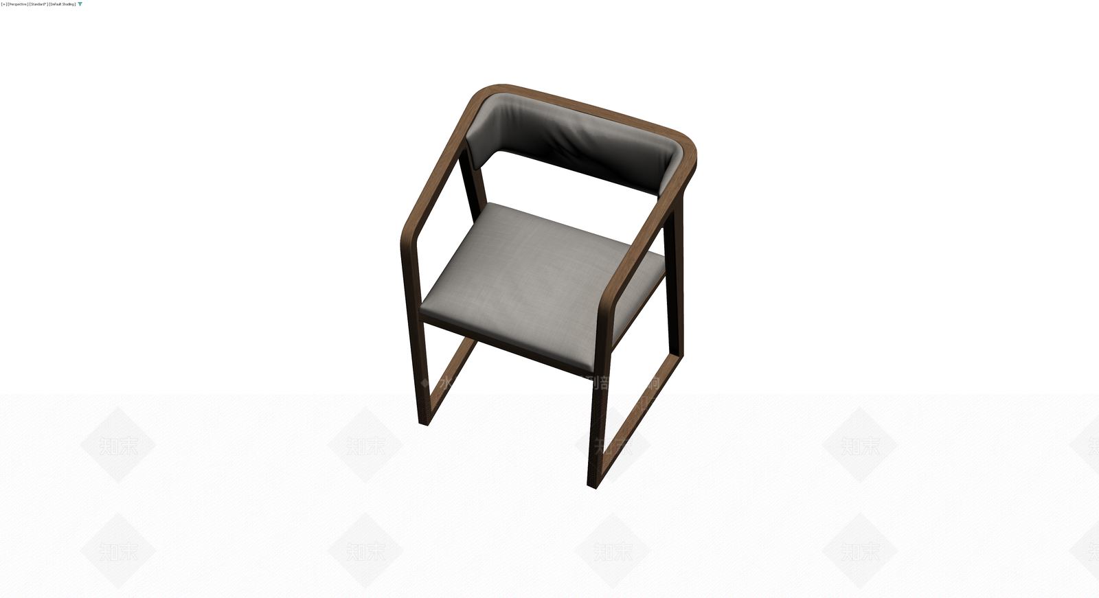 现代风格木质扶手椅3D模型下载【ID:1229680828】