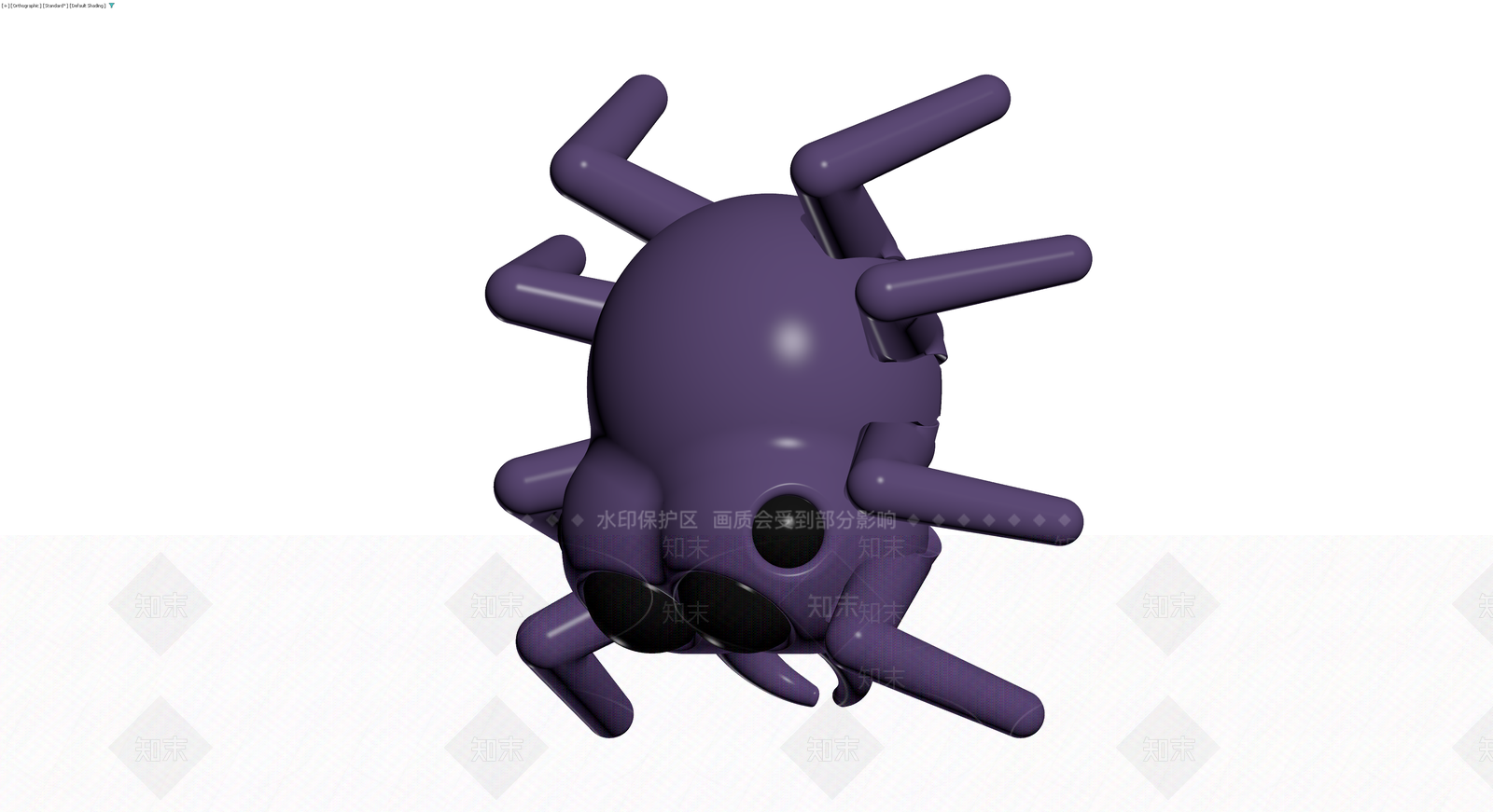 紫色卡通蜘蛛模型3D模型下载【ID:1229673108】