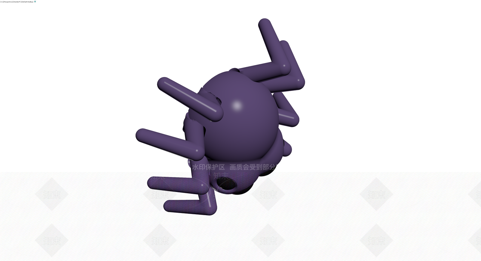 紫色卡通蜘蛛模型3D模型下载【ID:1229673108】