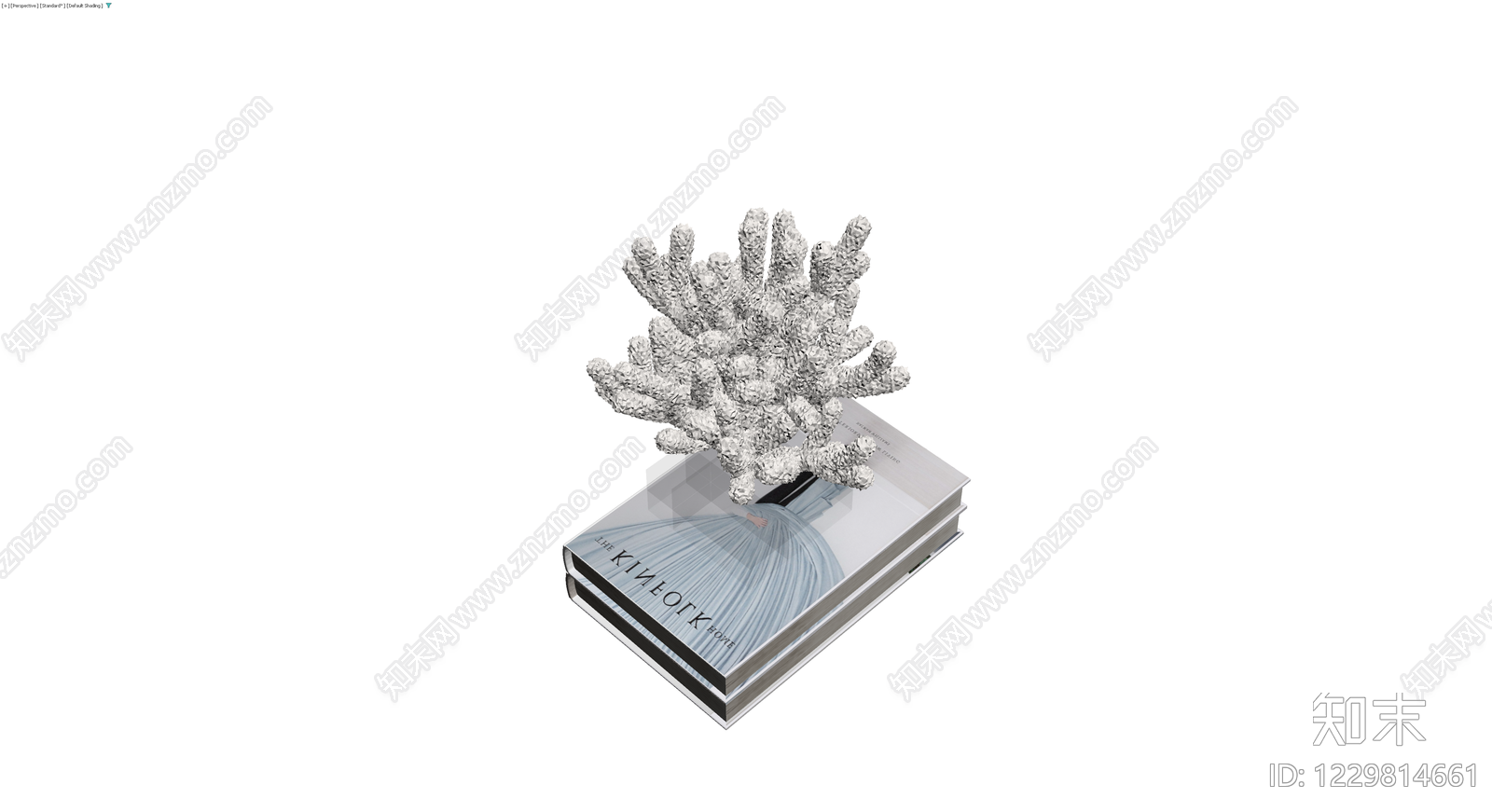 珊瑚雕塑书籍组合3D模型下载【ID:1229814661】