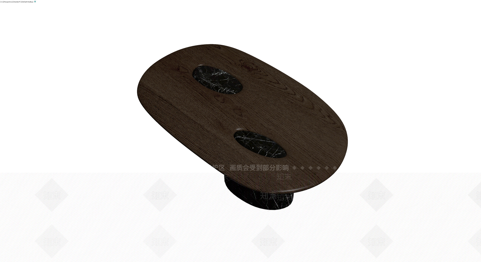 深色木纹大理石茶几3D模型下载【ID:1230022663】