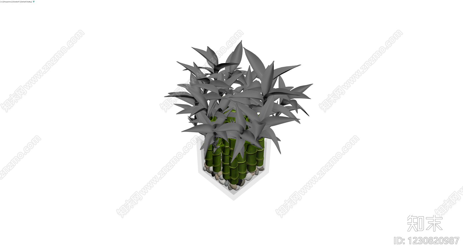 带盆富贵竹盆栽3D模型下载【ID:1230820987】