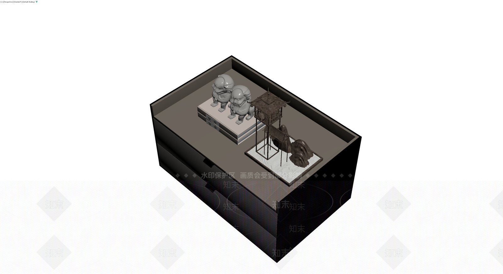 中式景观柜模型3D模型下载【ID:1230590564】