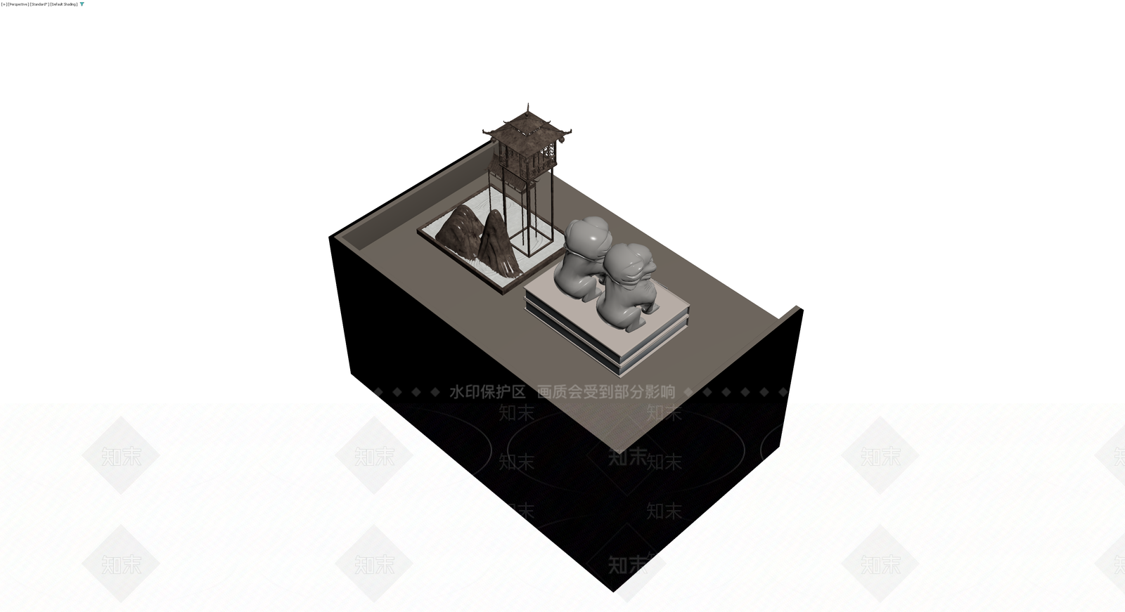 中式景观柜模型3D模型下载【ID:1230590564】