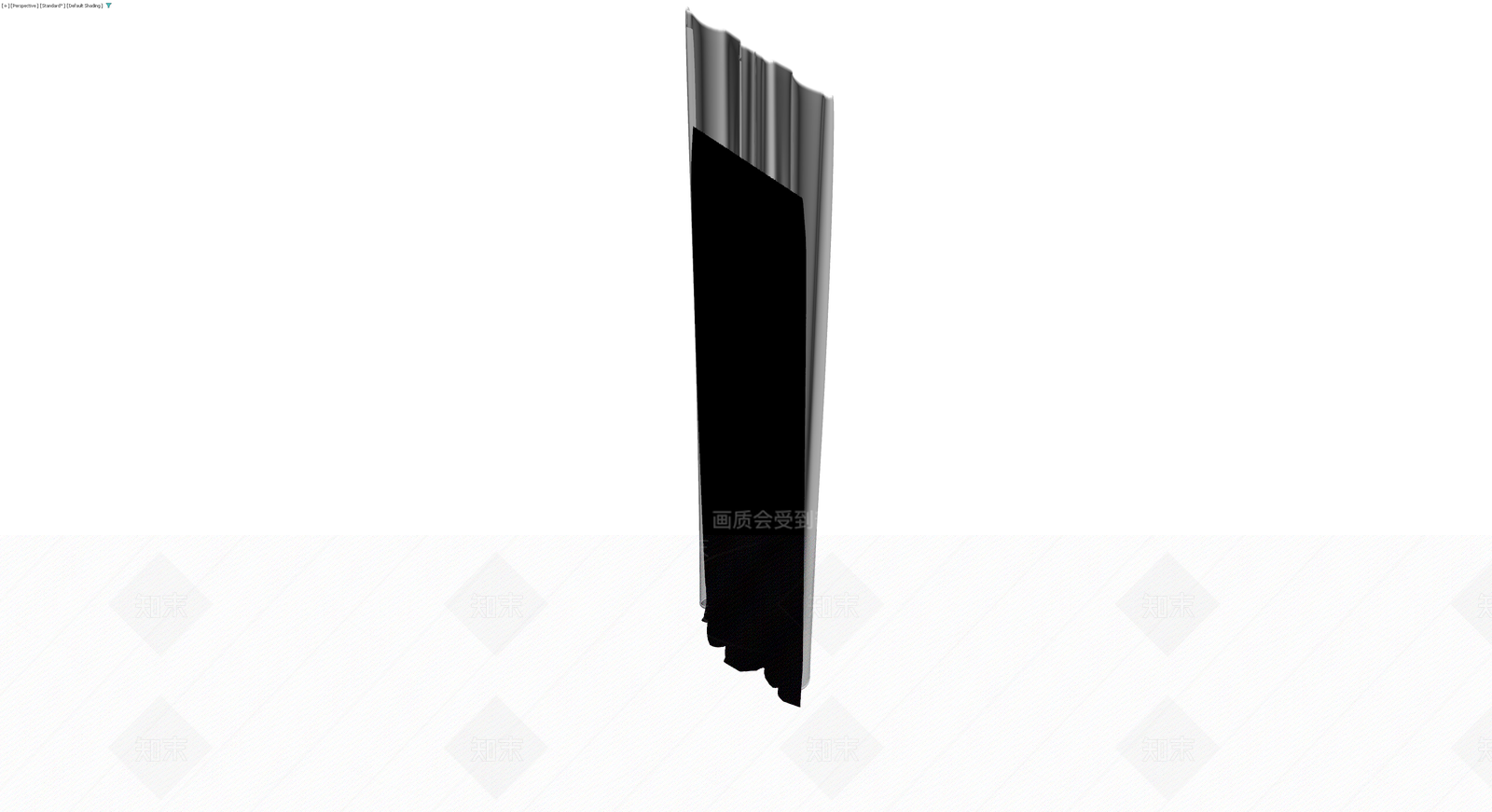 灰模褶皱窗帘3D模型下载【ID:1230344331】