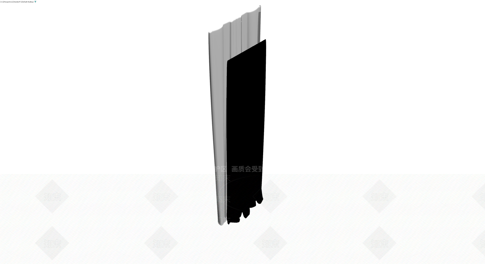 灰模褶皱窗帘3D模型下载【ID:1230344331】