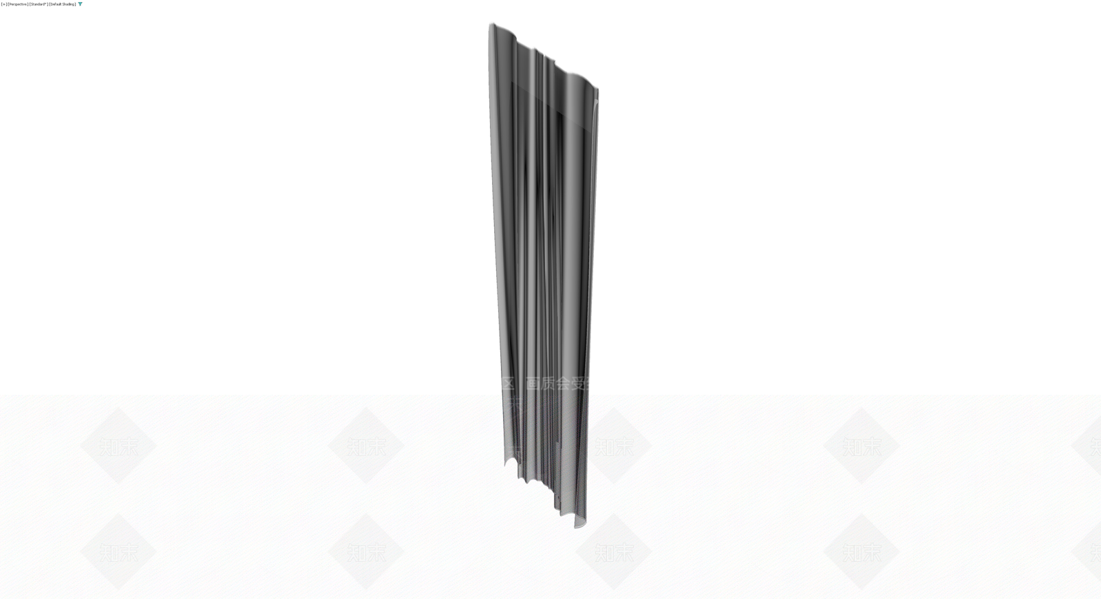 灰模褶皱窗帘3D模型下载【ID:1230344331】