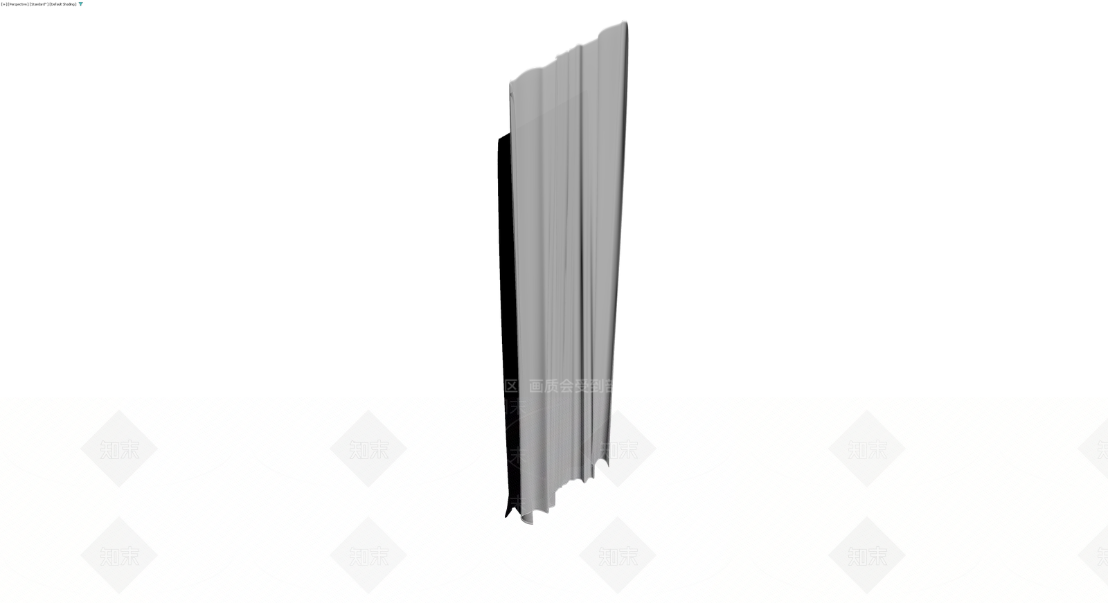 灰模褶皱窗帘3D模型下载【ID:1230344331】
