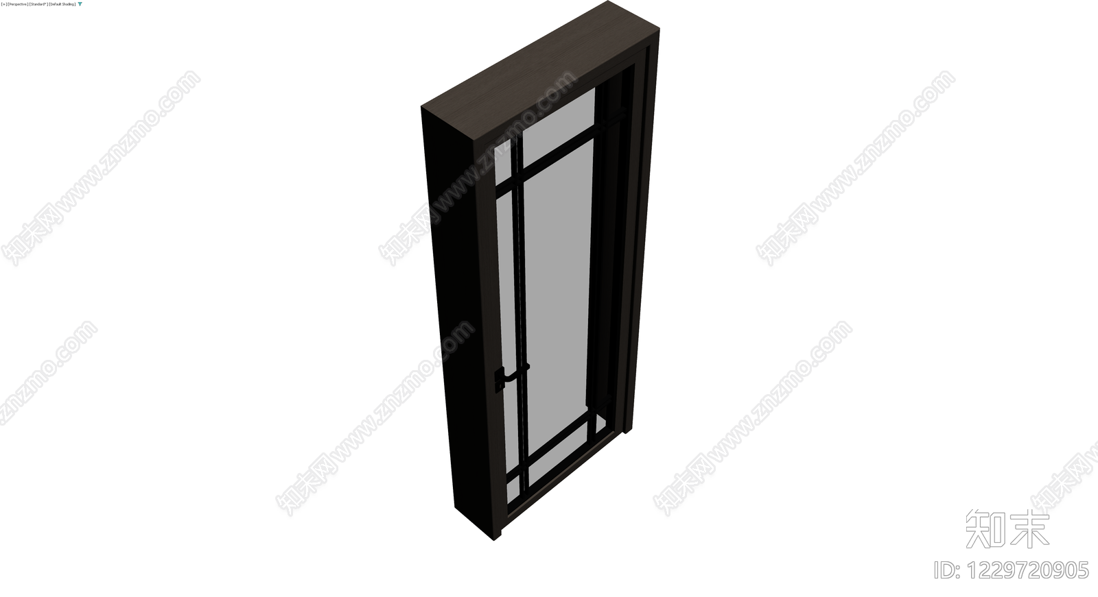 深色木纹单开门3D模型下载【ID:1229720905】