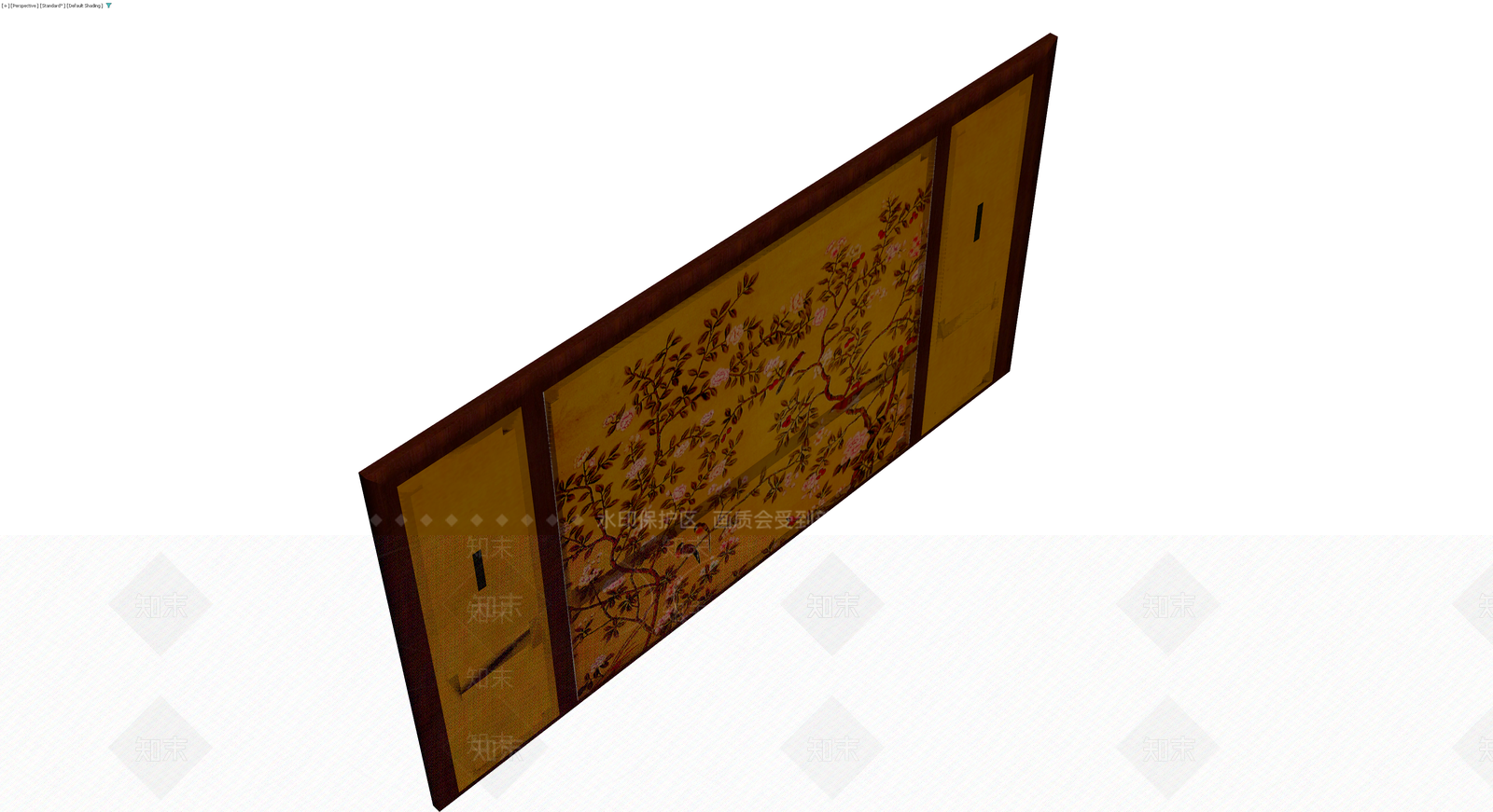 新中式花鸟屏风3D模型下载【ID:1230569751】