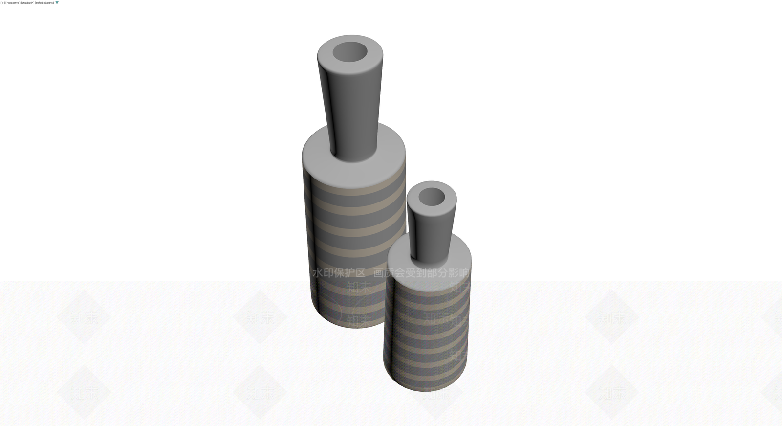条纹装饰瓶组合3D模型下载【ID:1230400405】