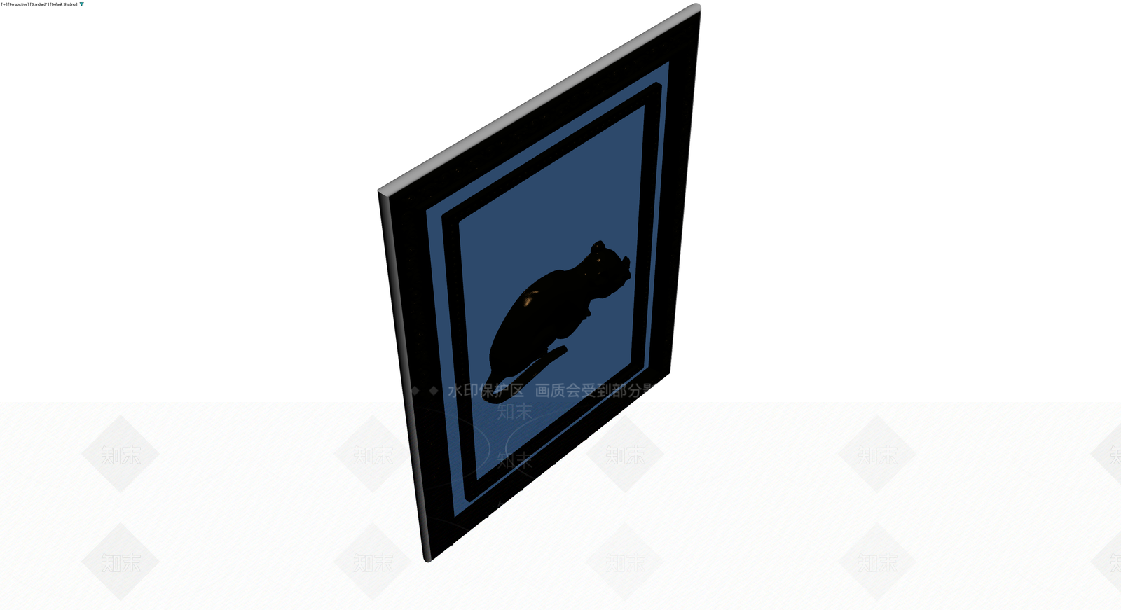 黑猫剪影装饰挂画3D模型下载【ID:1229650100】