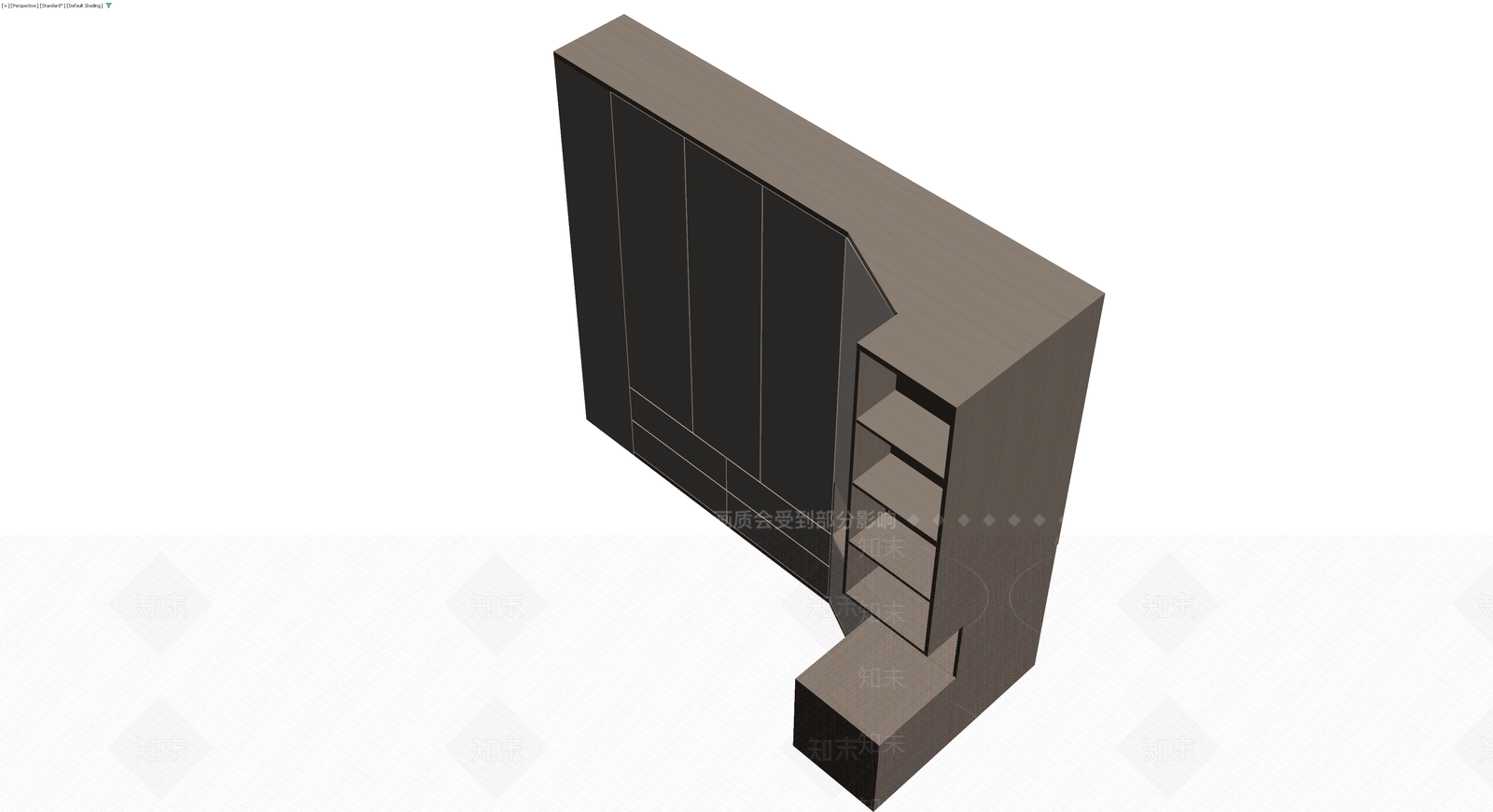 现代风格L型组合柜3D模型下载【ID:1229894809】