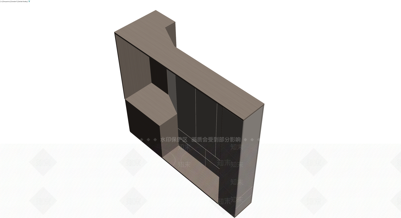 现代风格L型组合柜3D模型下载【ID:1229894809】