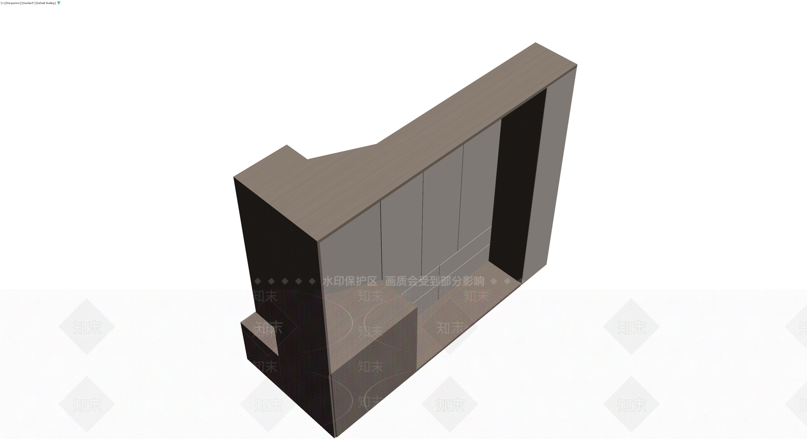 现代风格L型组合柜3D模型下载【ID:1229894809】