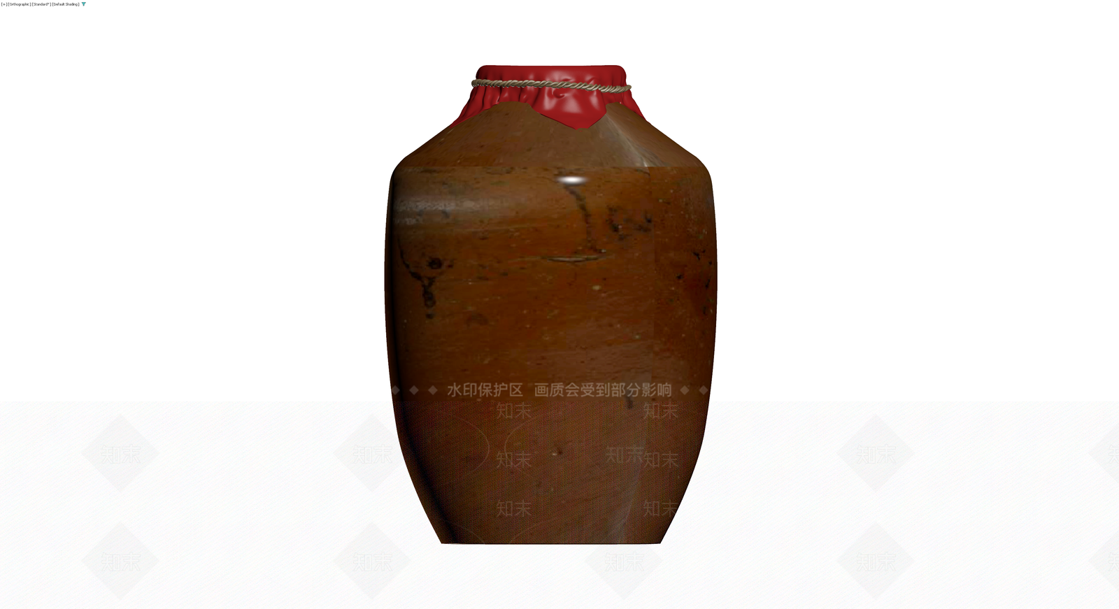 红布封口陶罐3D模型下载【ID:1230339151】
