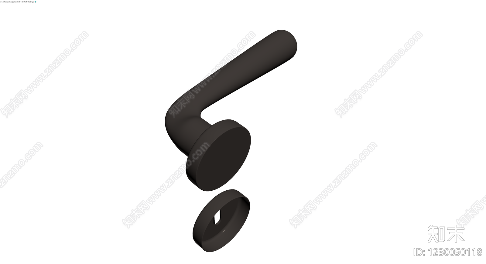 黑色把手锁具组件3D模型下载【ID:1230050118】