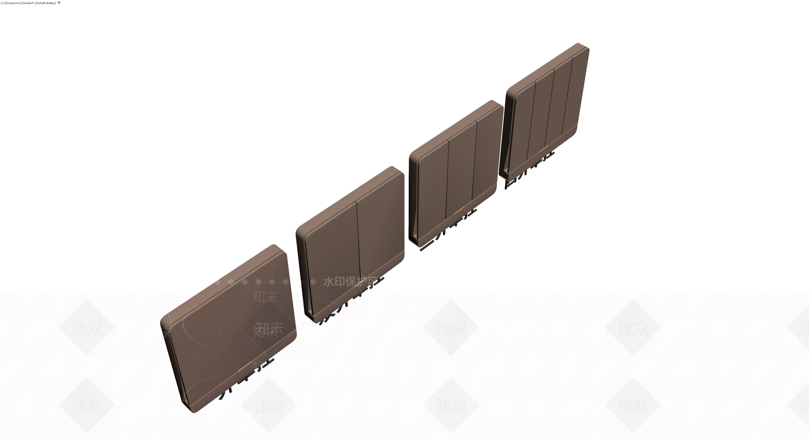 多开单控开关面板组合3D模型下载【ID:1230535342】