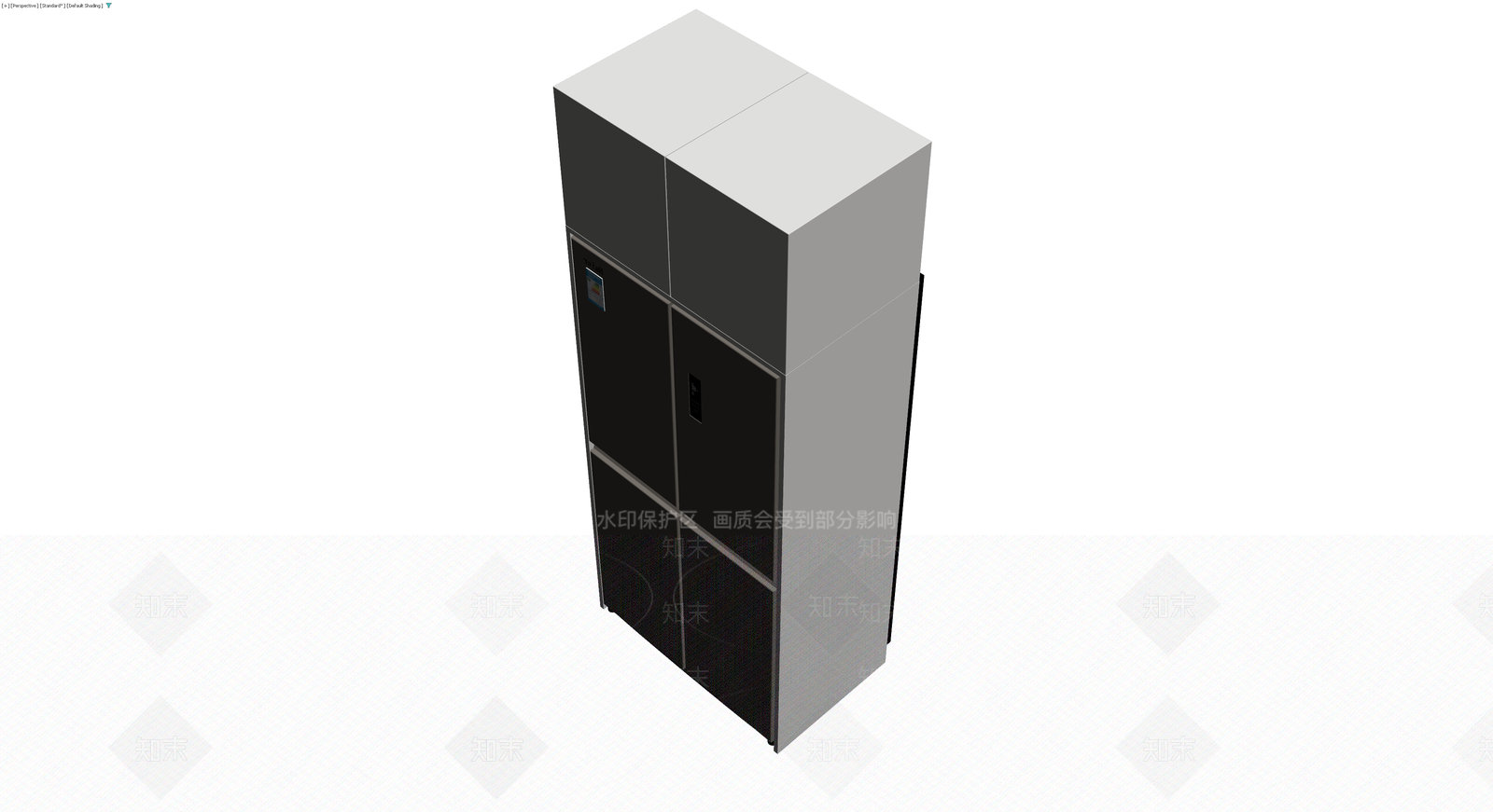 灰色四门冰箱灰模3D模型下载【ID:1230706004】