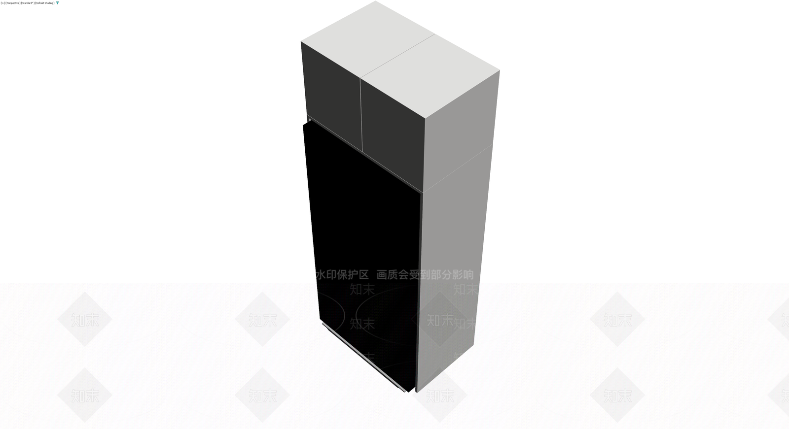 灰色四门冰箱灰模3D模型下载【ID:1230706004】