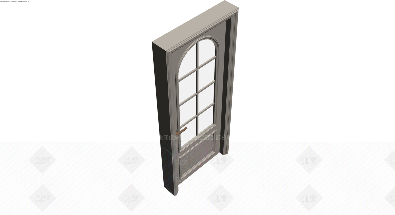 拱形玻璃木门3D模型下载【ID:1230320057】