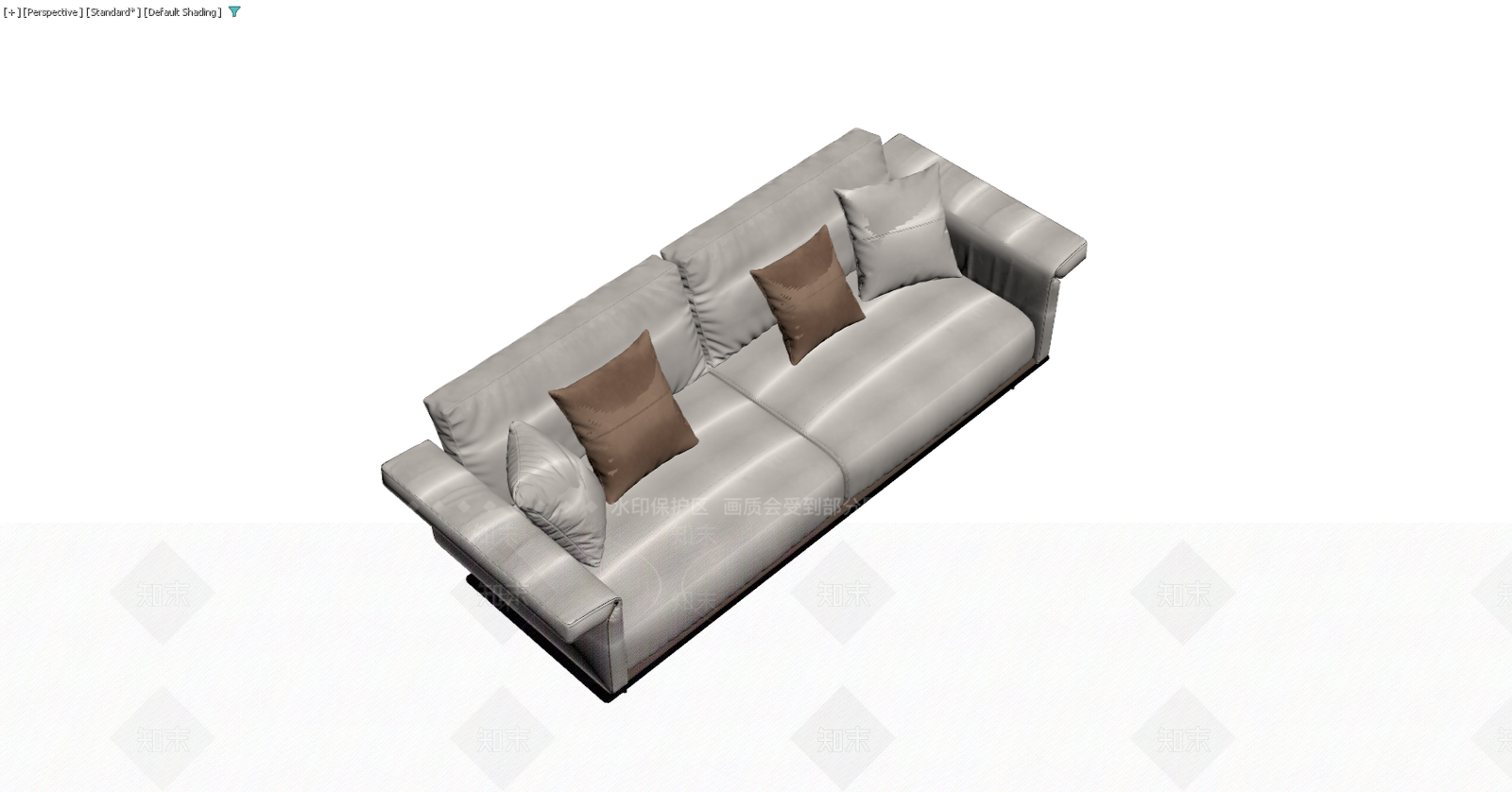 现代灰皮沙发组合3D模型下载【ID:1229582933】
