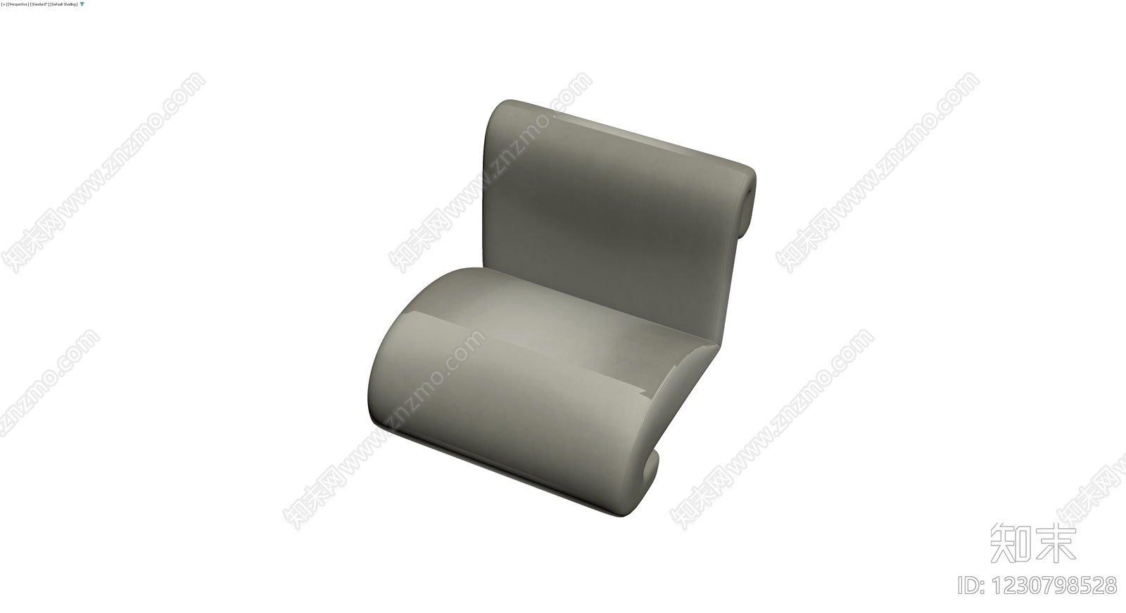 现代灰色单人沙发3D模型下载【ID:1230798528】
