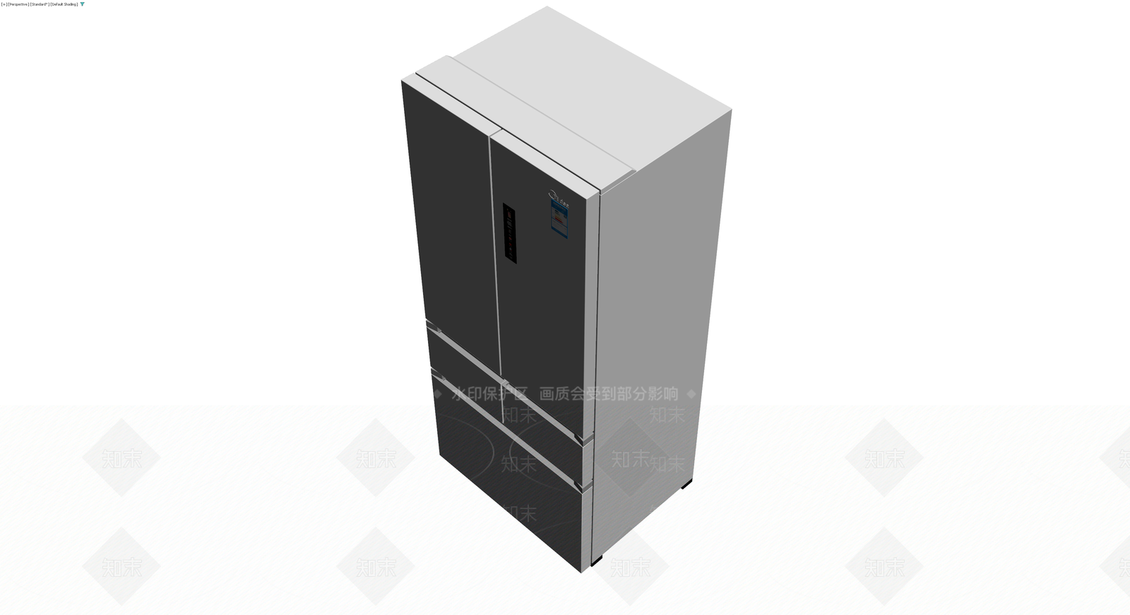 银色多门冰箱模型3D模型下载【ID:1230771411】