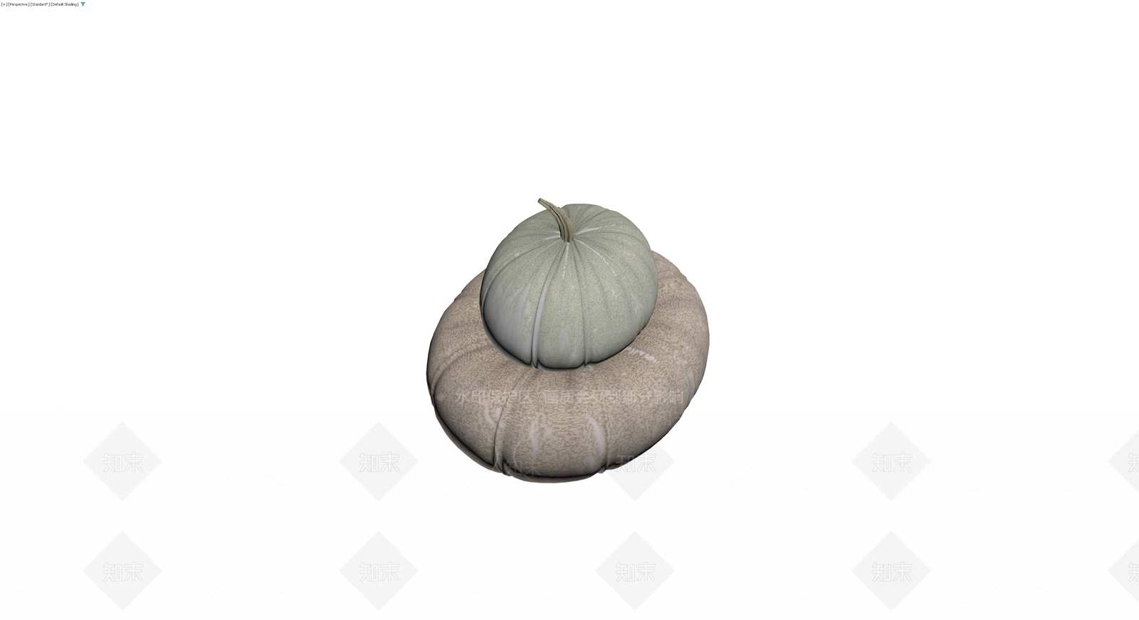 灰白双色南瓜组合3D模型下载【ID:1230617706】