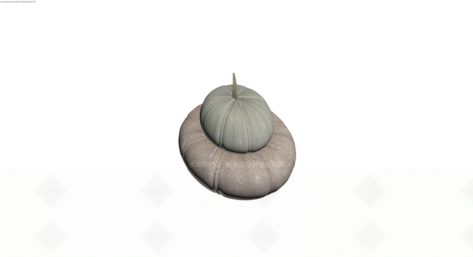 灰白双色南瓜组合3D模型下载【ID:1230617706】