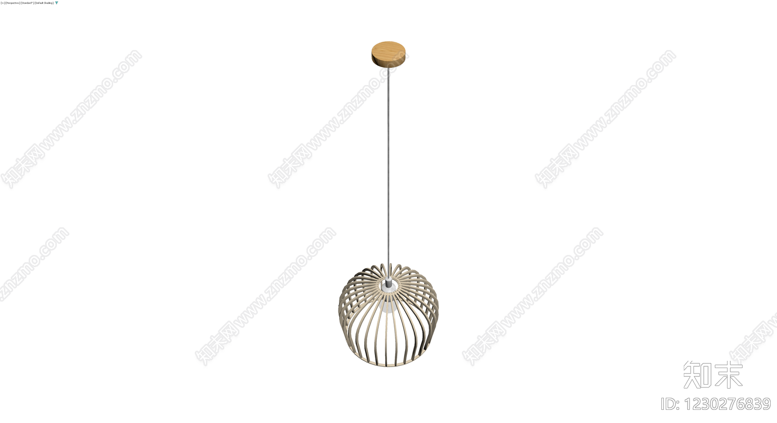 木质鸟笼吊灯3D模型下载【ID:1230276839】