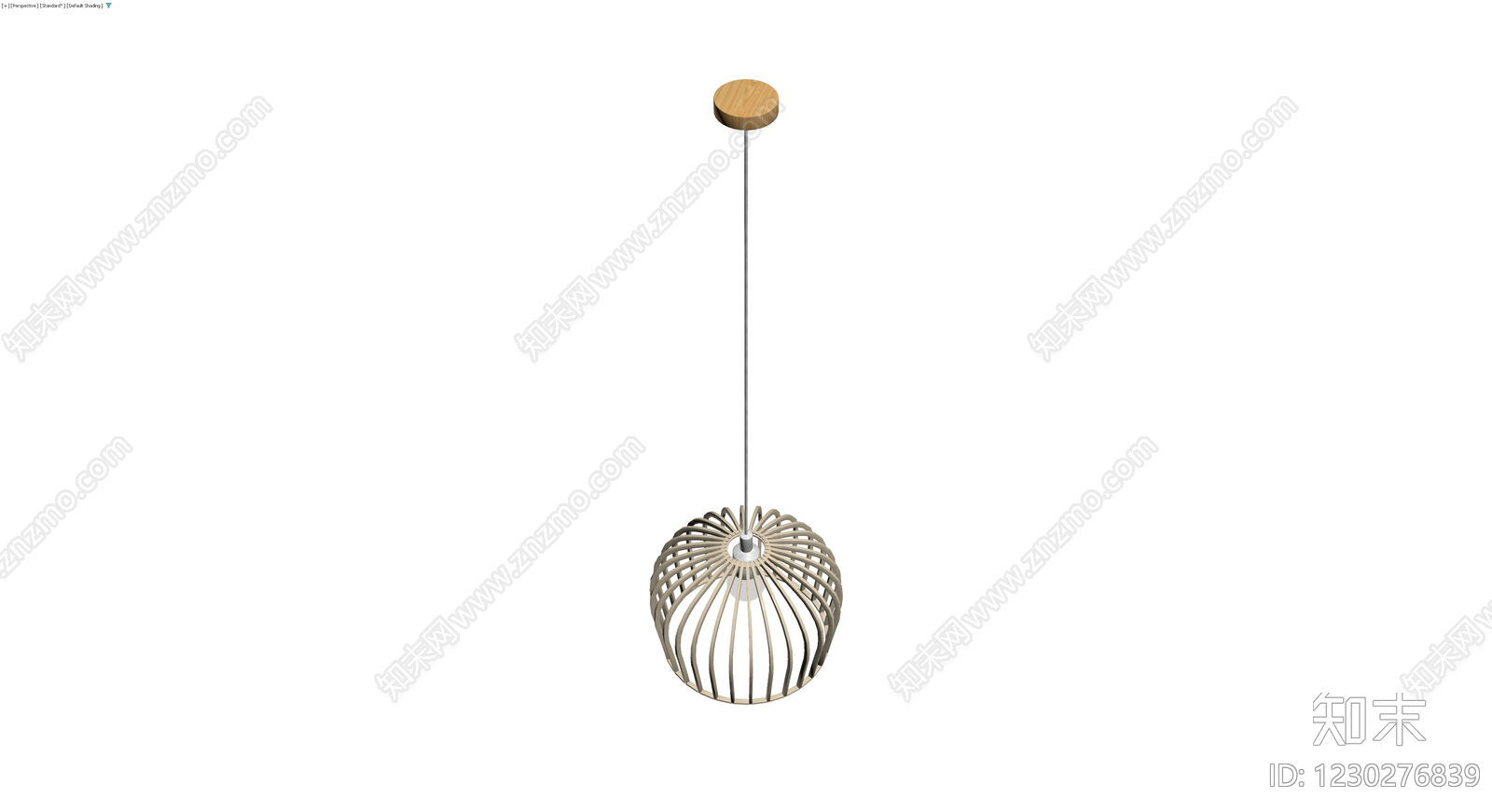 木质鸟笼吊灯3D模型下载【ID:1230276839】