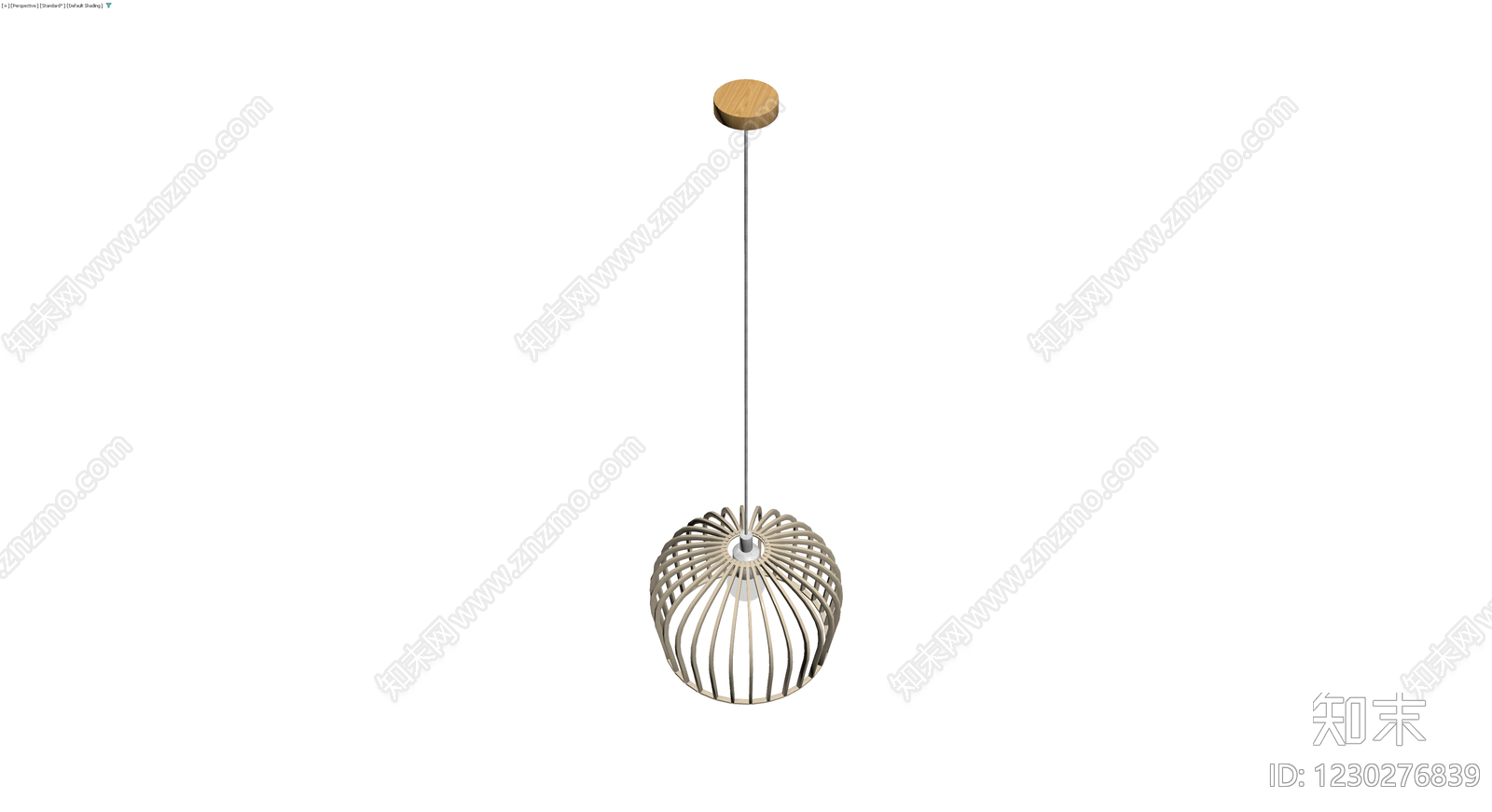 木质鸟笼吊灯3D模型下载【ID:1230276839】