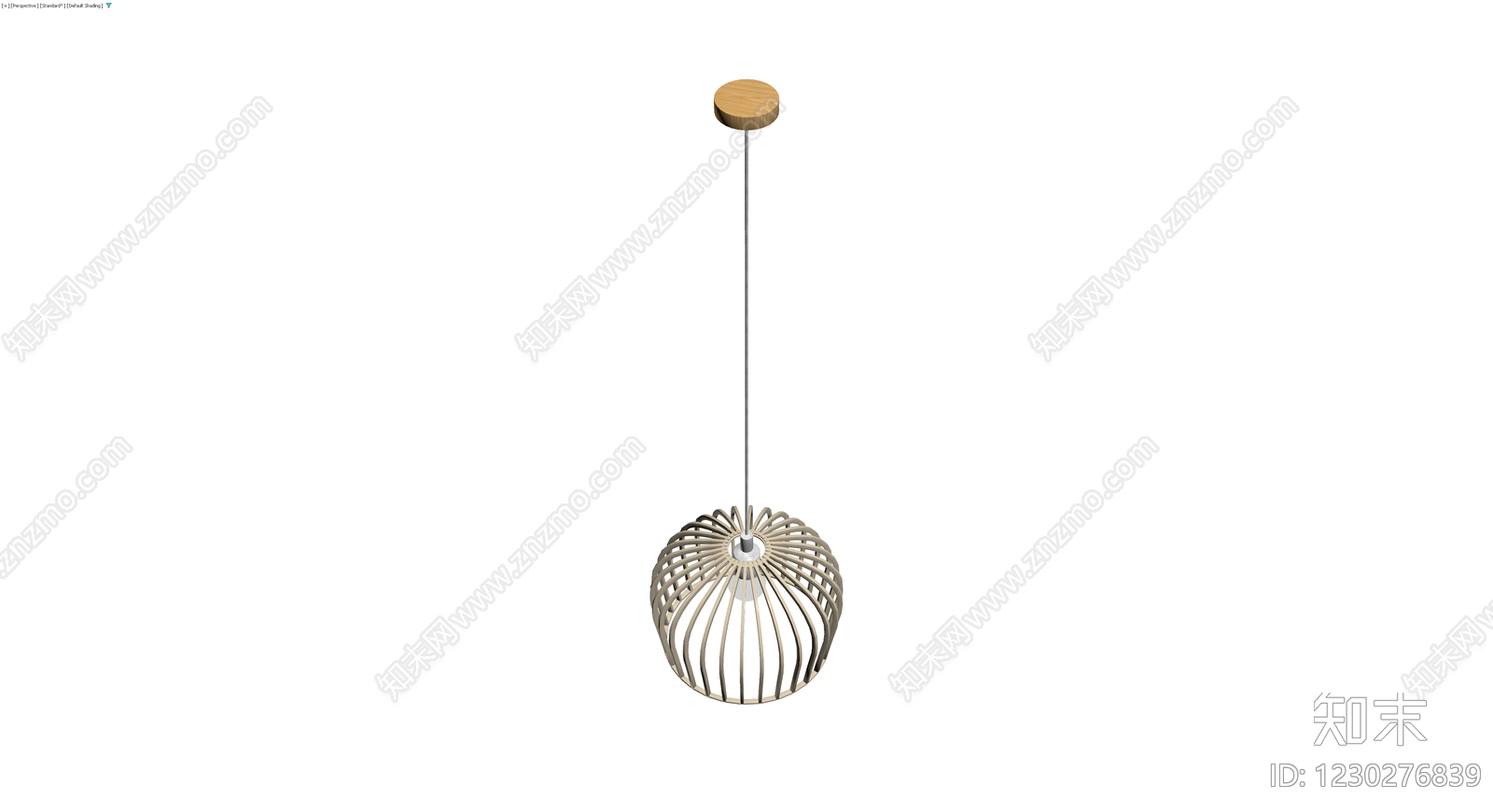 木质鸟笼吊灯3D模型下载【ID:1230276839】