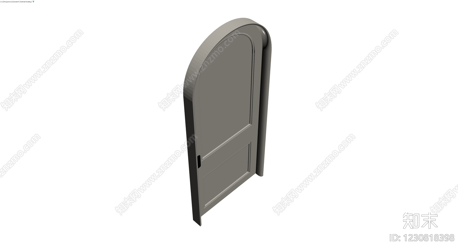 拱形双板门组件3D模型下载【ID:1230818398】