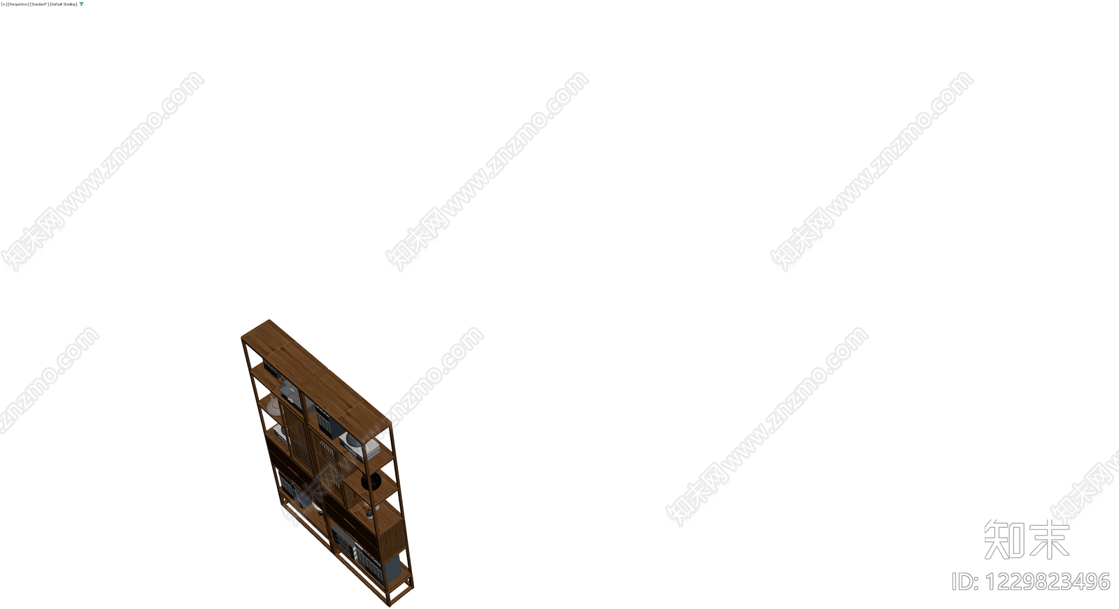 新中式木质博古架3D模型下载【ID:1229823496】
