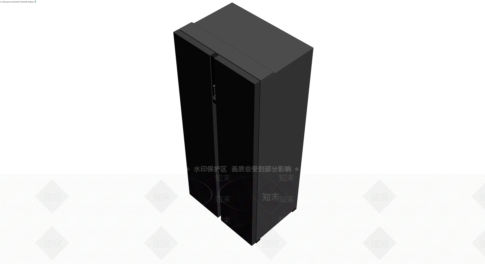 黑色对开门冰箱模型3D模型下载【ID:1230130842】