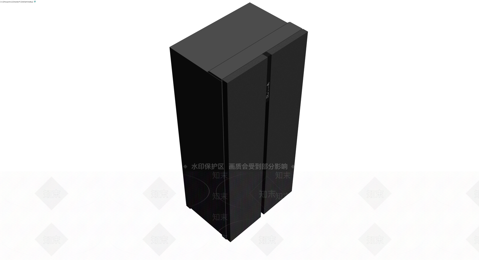 黑色对开门冰箱模型3D模型下载【ID:1230130842】