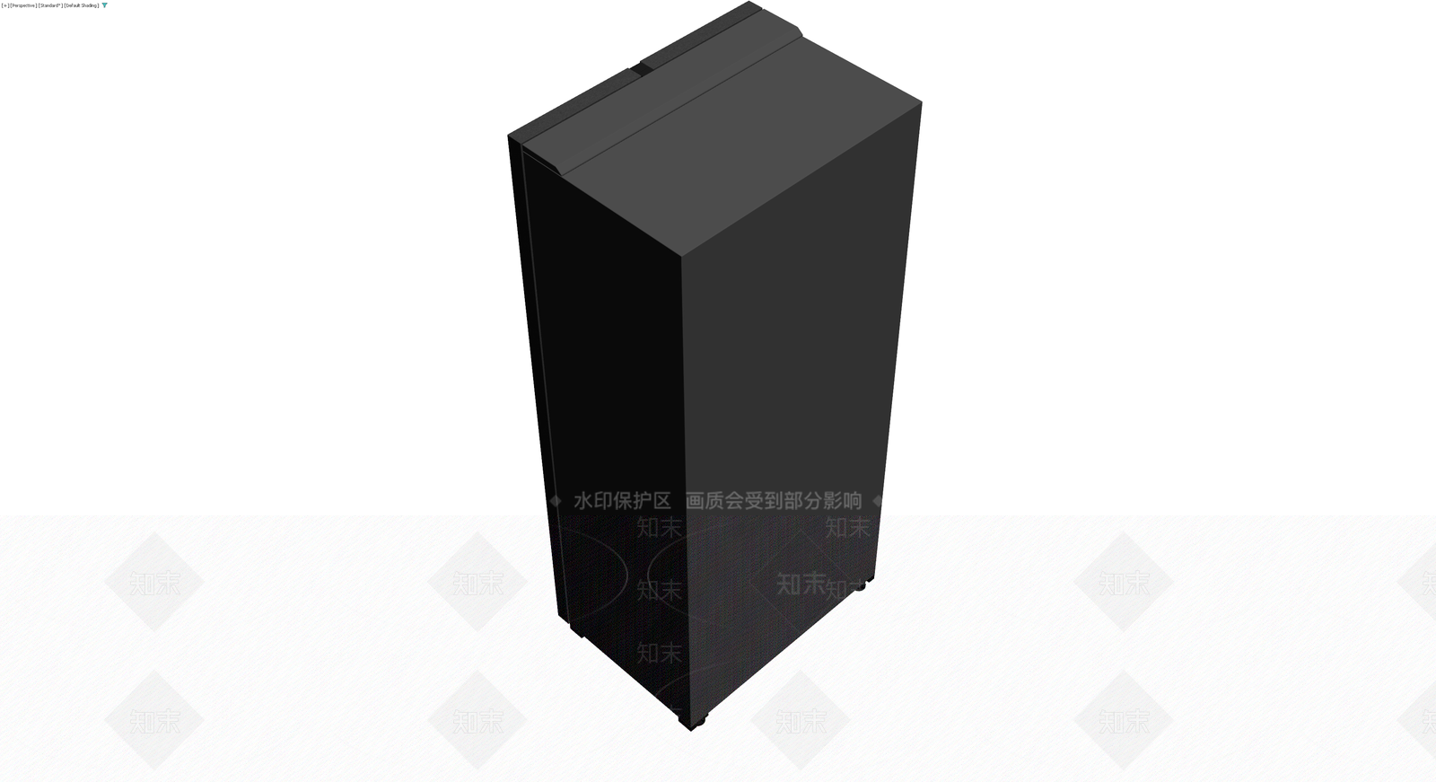 黑色对开门冰箱模型3D模型下载【ID:1230130842】