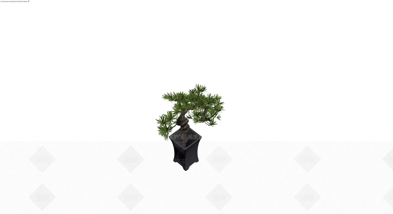 黑色盆栽松树模型3D模型下载【ID:1229905894】