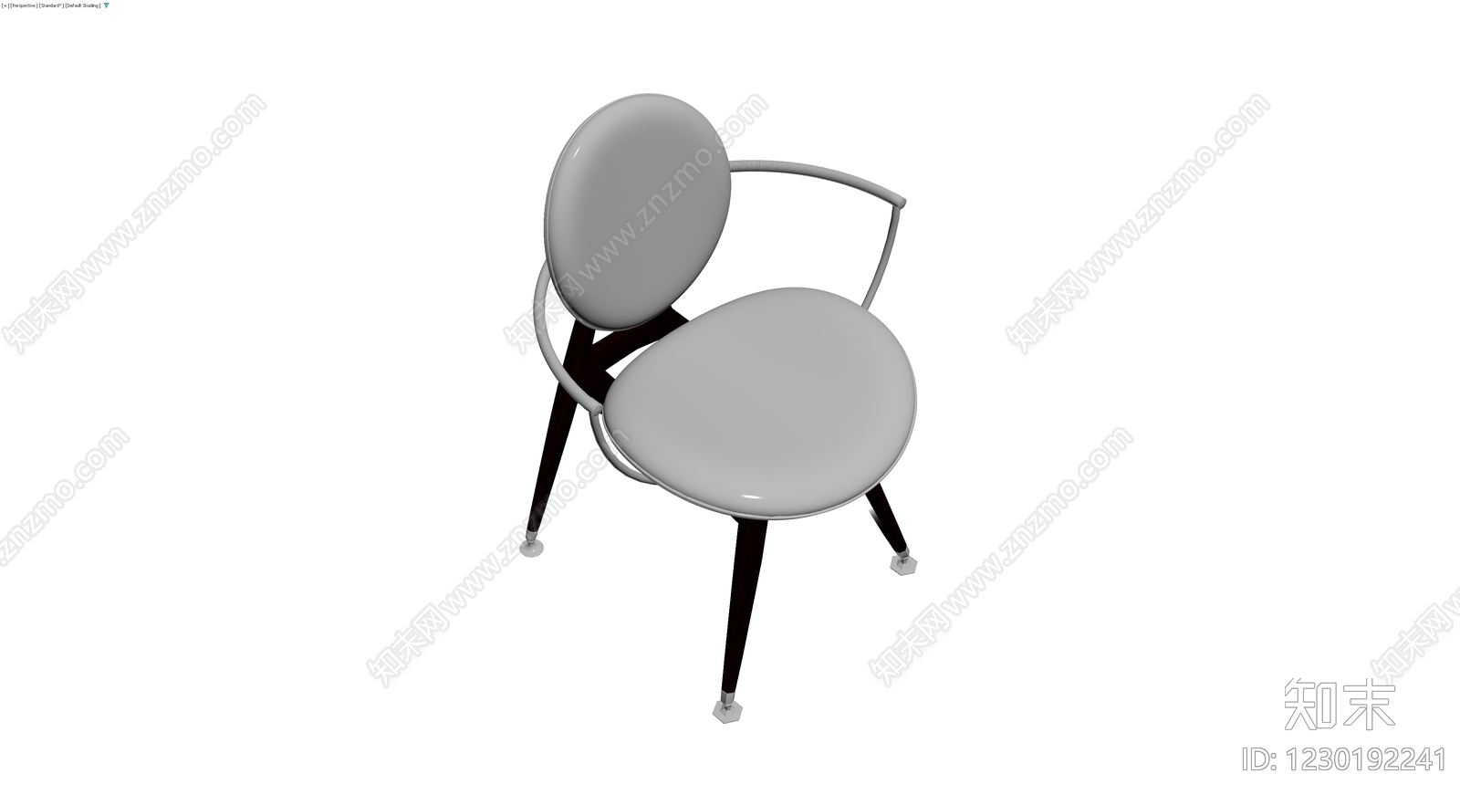 现代风格软包扶手椅3D模型下载【ID:1230192241】