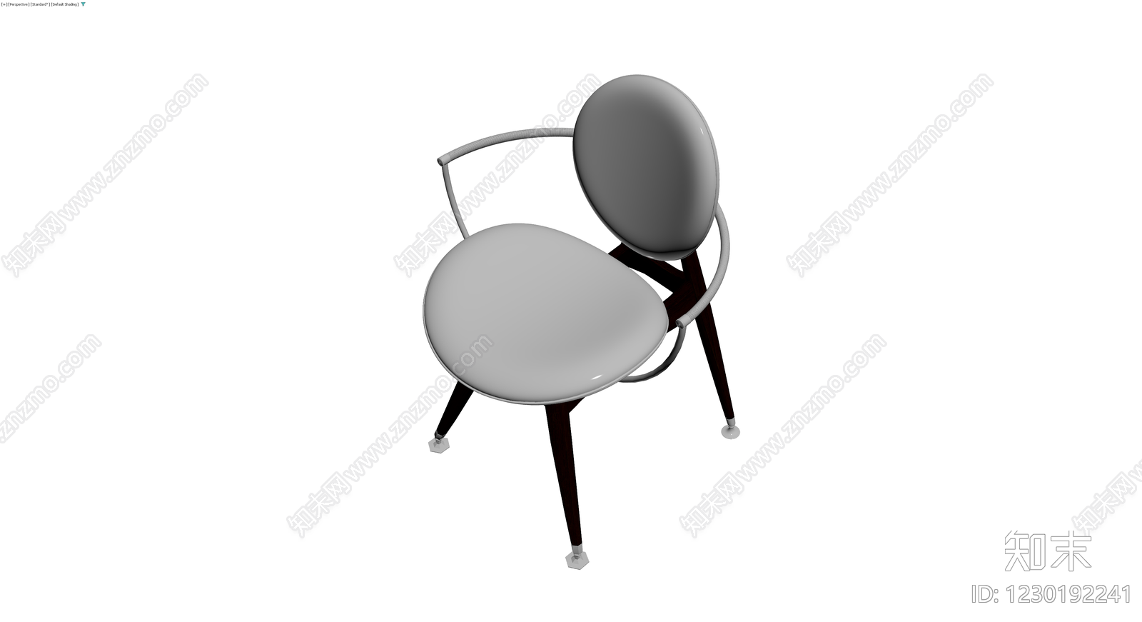 现代风格软包扶手椅3D模型下载【ID:1230192241】